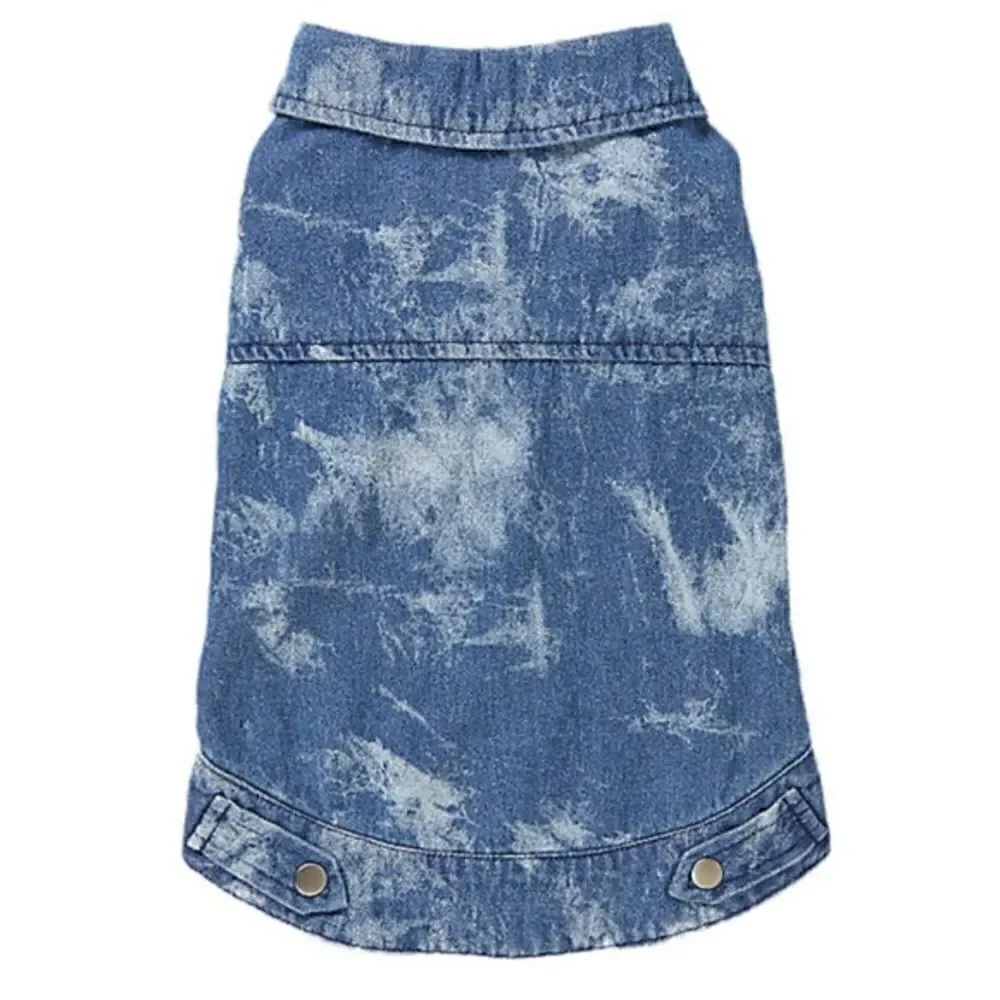 Top Paw Brand Dog Denim Jacket Short Sleeve